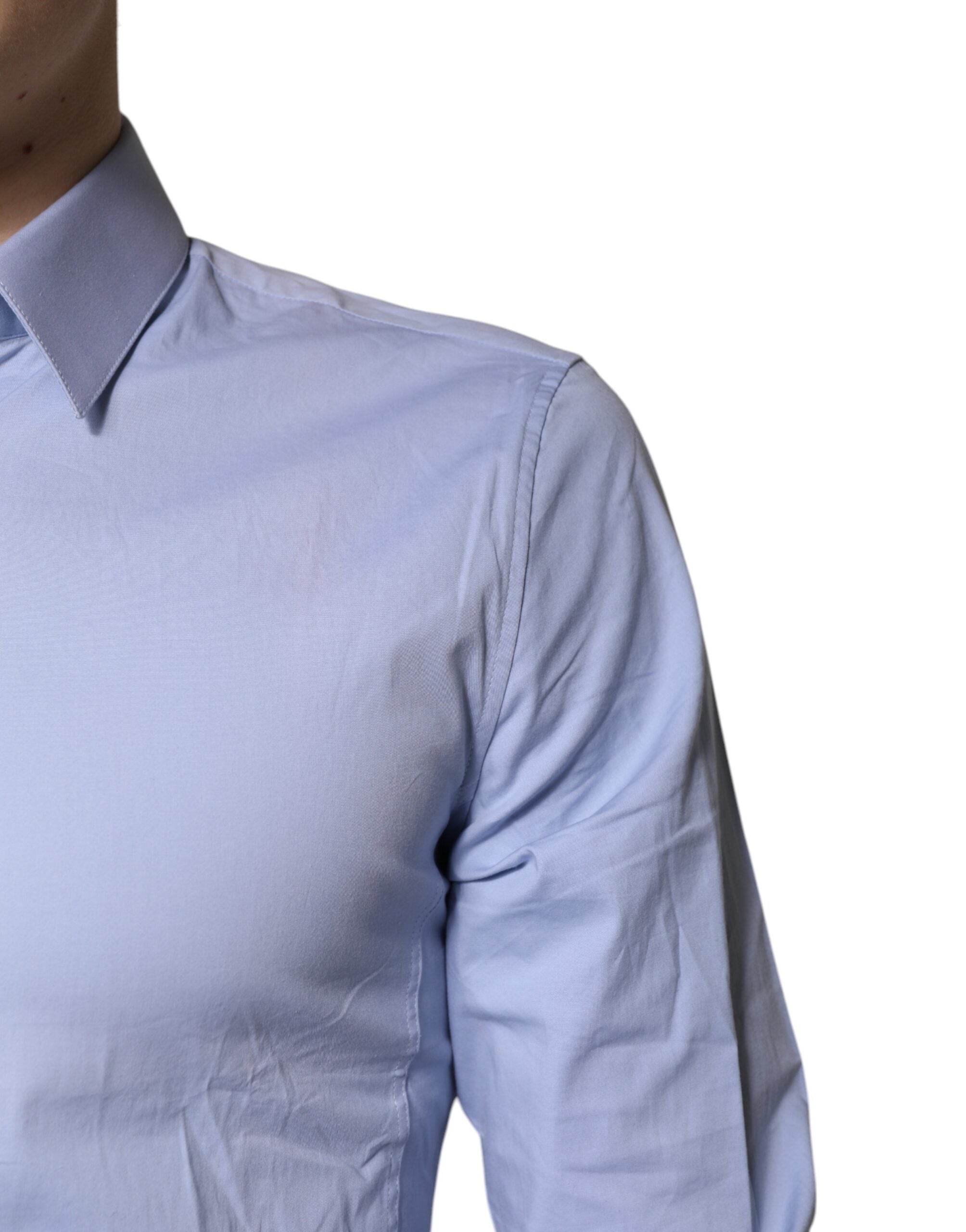 Dolce & Gabbana Light Blue Cotton Shirt SICILIA Dress Formal Shirt